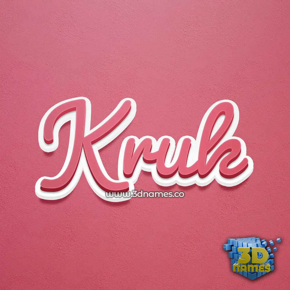kruk in Red Scribble style - 3D name wallpaper kruk in Red Scribble style - 3D name wallpaper