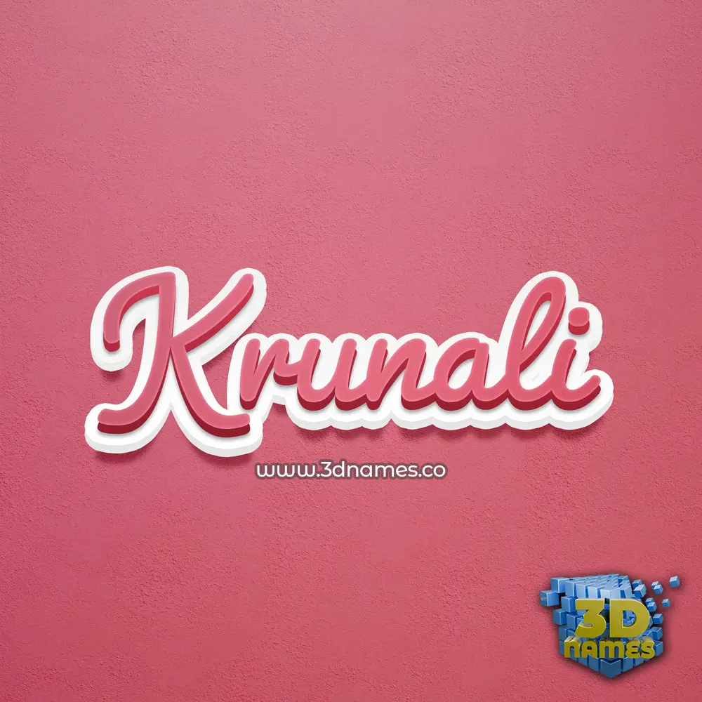 krunali in Red Scribble style - 3D name wallpaper krunali in Red Scribble style - 3D name wallpaper