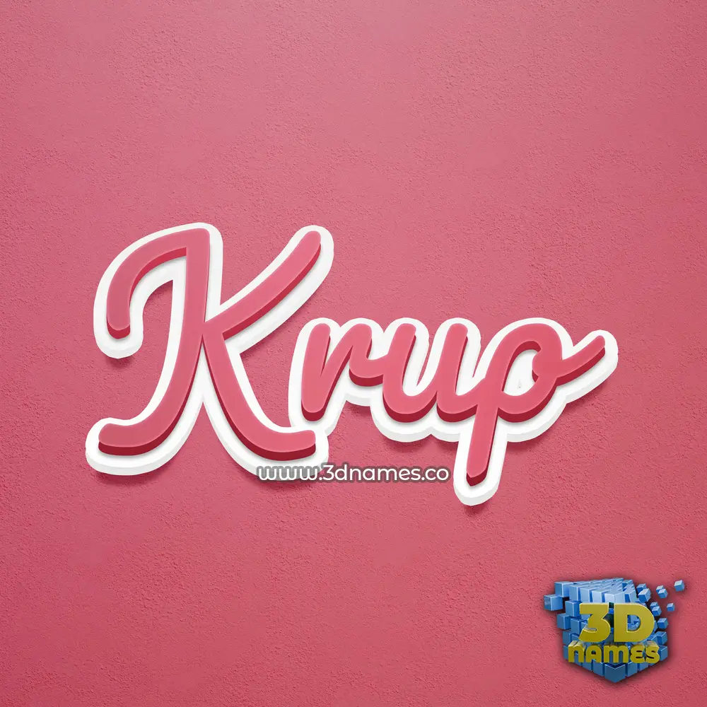 krup in Red Scribble style - 3D name wallpaper krup in Red Scribble style - 3D name wallpaper