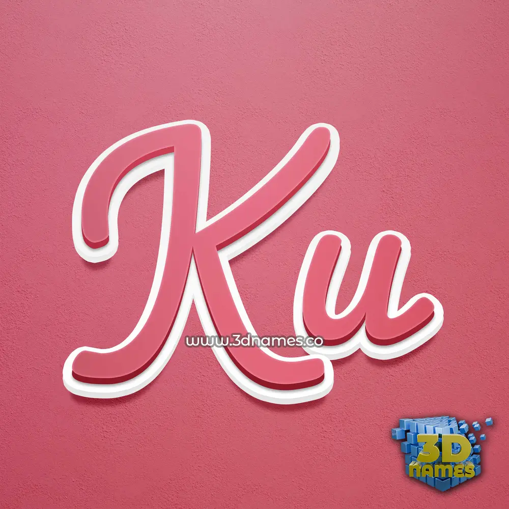 ku in Red Scribble style - 3D name wallpaper ku in Red Scribble style - 3D name wallpaper