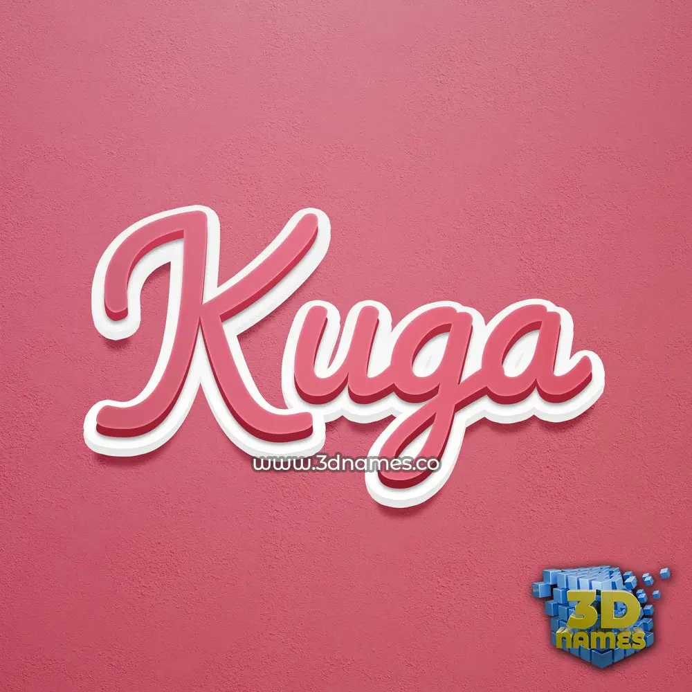 kuga in Red Scribble style - 3D name wallpaper