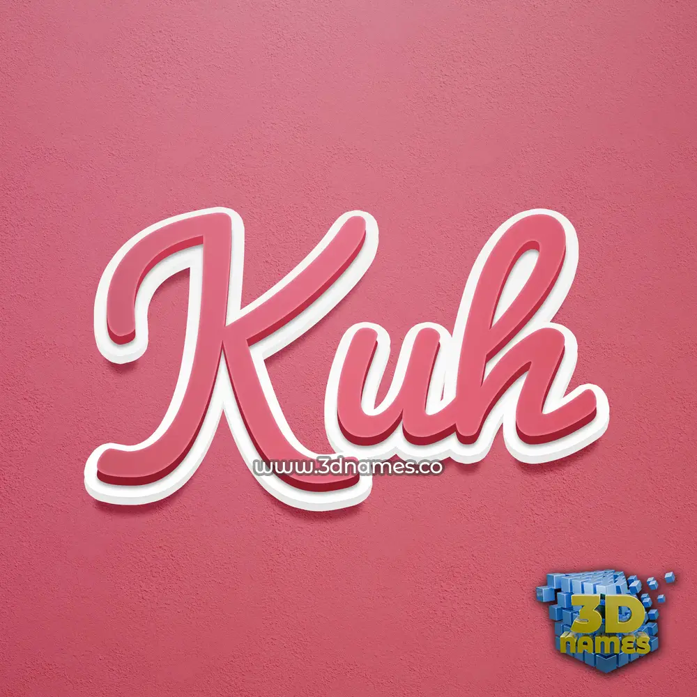 kuh in Red Scribble style - 3D name wallpaper kuh in Red Scribble style - 3D name wallpaper