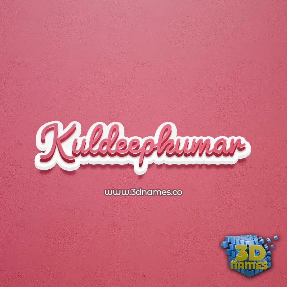 kuldeepkumar in Red Scribble style - 3D name wallpaper