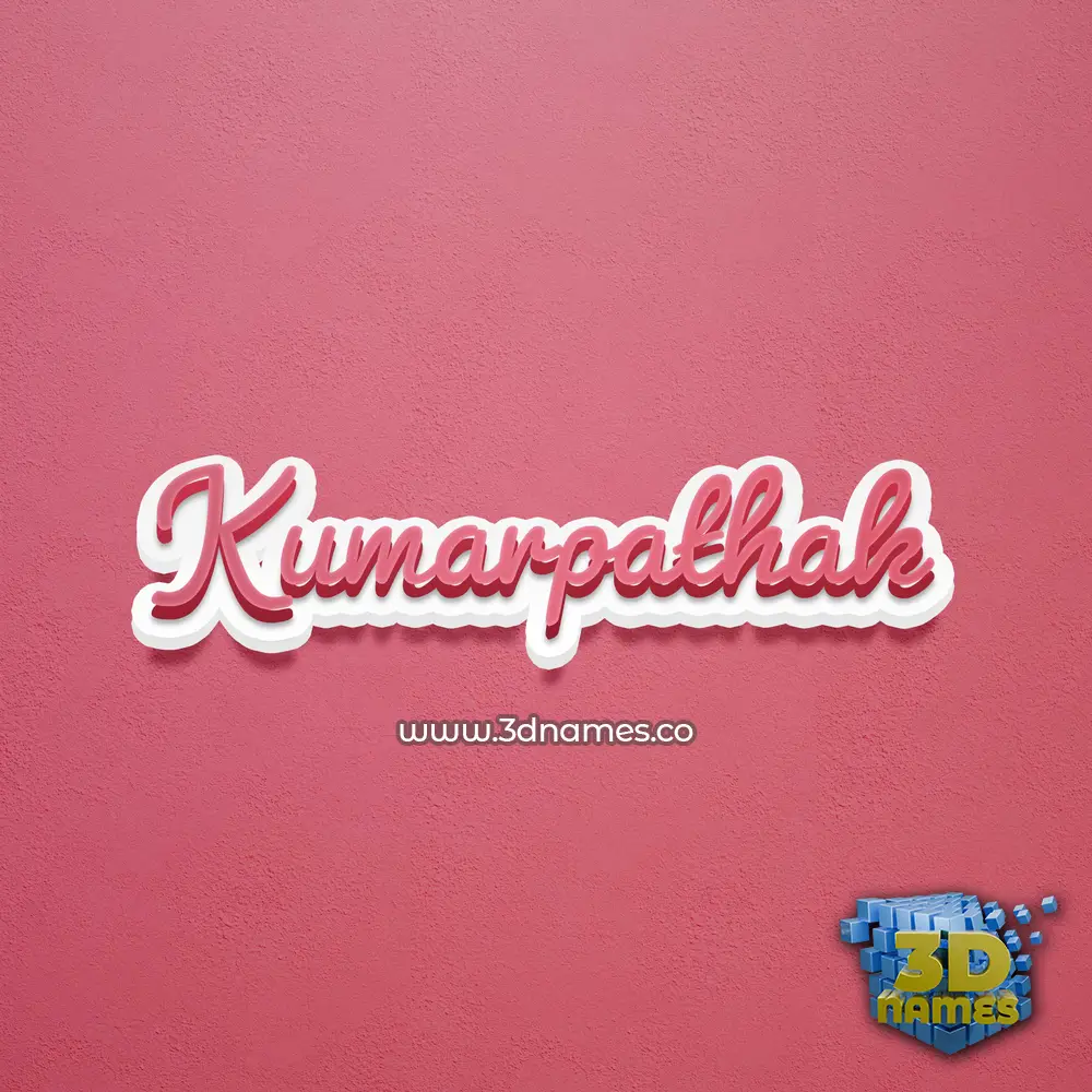 kumarpathak in Red Scribble style - 3D name wallpaper