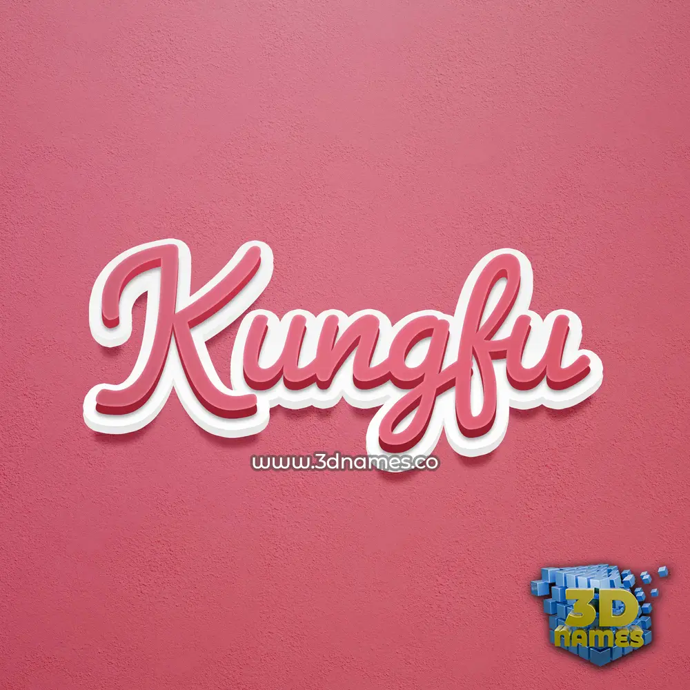 kungfu in Red Scribble style - 3D name wallpaper kungfu in Red Scribble style - 3D name wallpaper