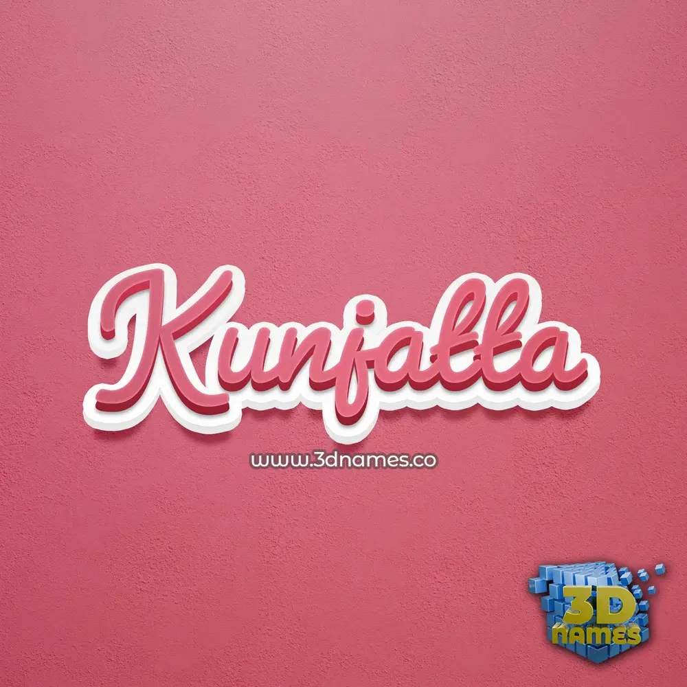 kunjatta in Red Scribble style - 3D name wallpaper