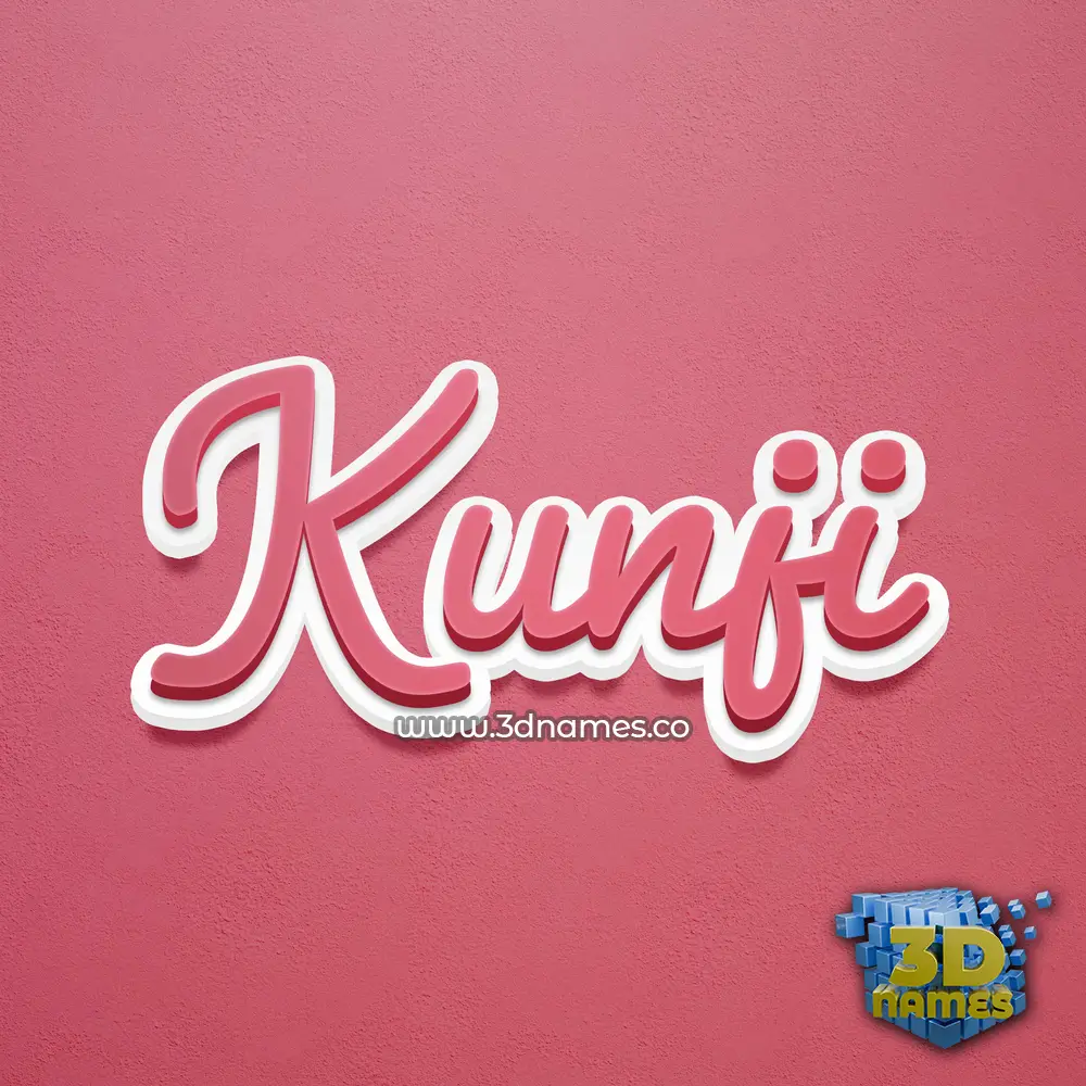 kunji in Red Scribble style - 3D name wallpaper kunji in Red Scribble style - 3D name wallpaper