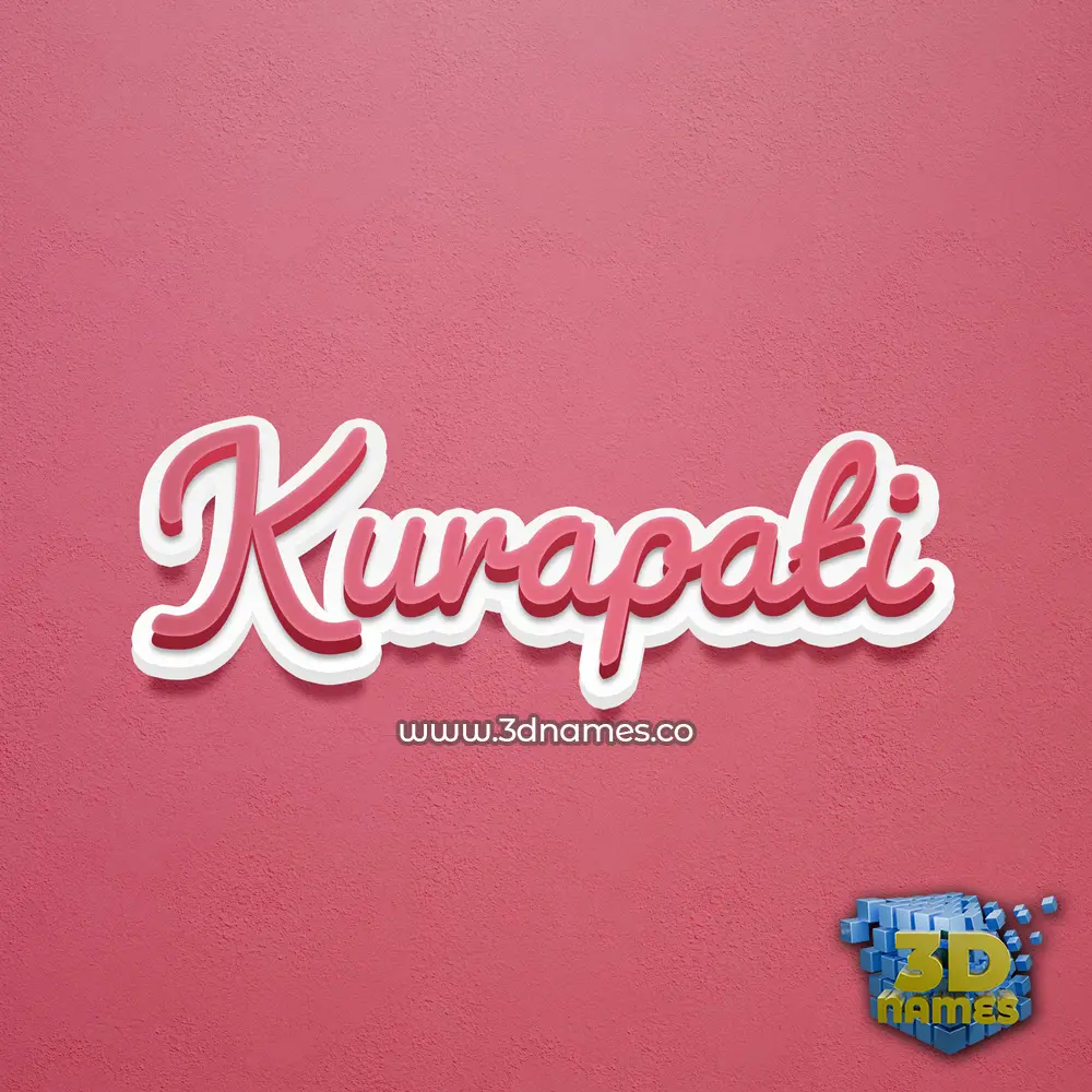 kurapati in Red Scribble style - 3D name wallpaper kurapati in Red Scribble style - 3D name wallpaper