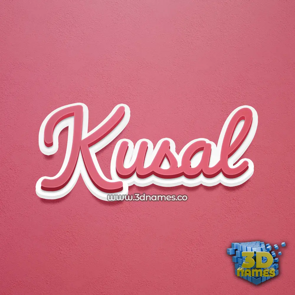 kusal in Red Scribble style - 3D name wallpaper kusal in Red Scribble style - 3D name wallpaper