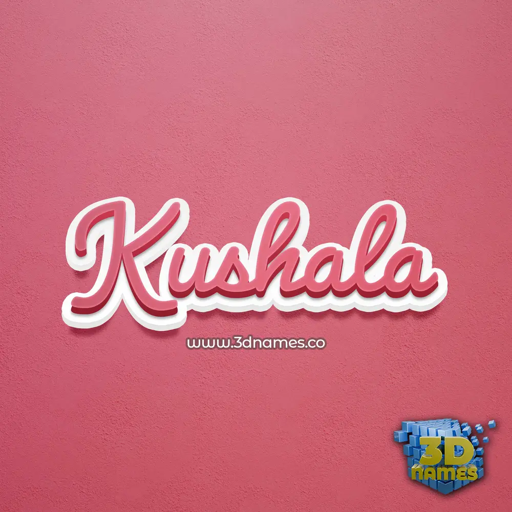 kushala in Red Scribble style - 3D name wallpaper kushala in Red Scribble style - 3D name wallpaper