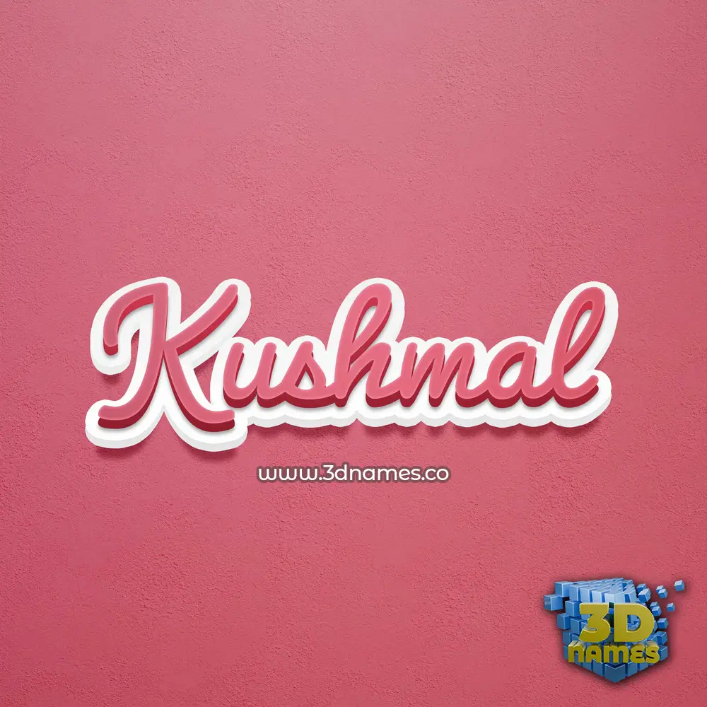kushmal in Red Scribble style - 3D name wallpaper kushmal in Red Scribble style - 3D name wallpaper
