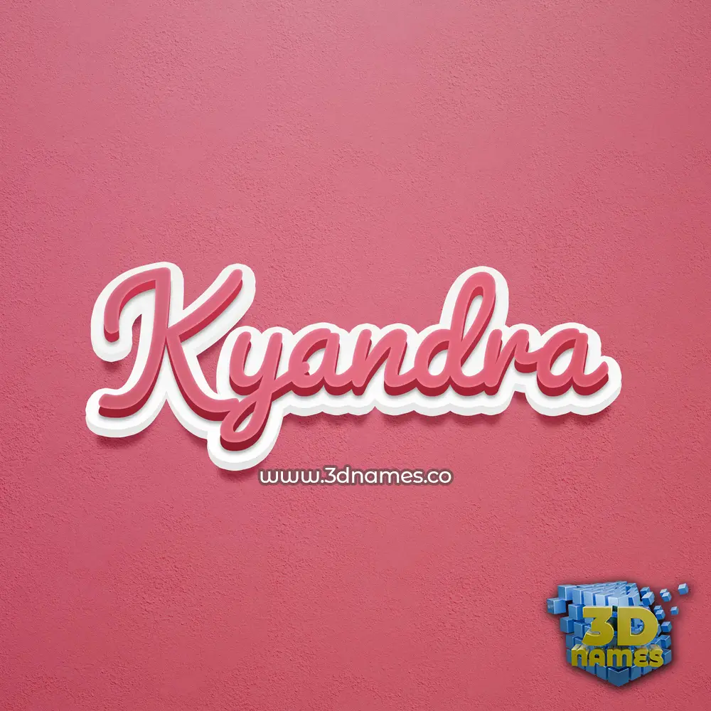 kyandra in Red Scribble style - 3D name wallpaper