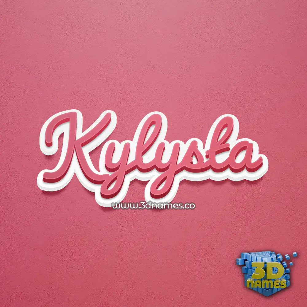 kylysta in Red Scribble style - 3D name wallpaper