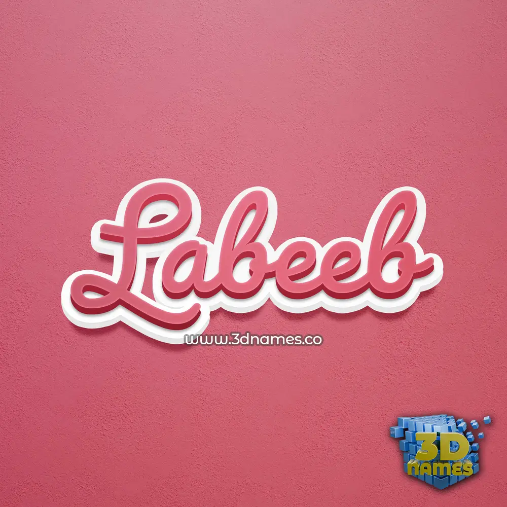 labeeb in Red Scribble style - 3D name wallpaper labeeb in Red Scribble style - 3D name wallpaper