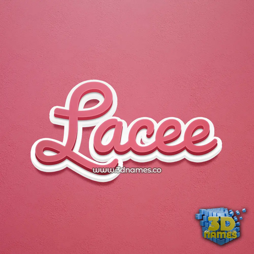 lacee in Red Scribble style - 3D name wallpaper