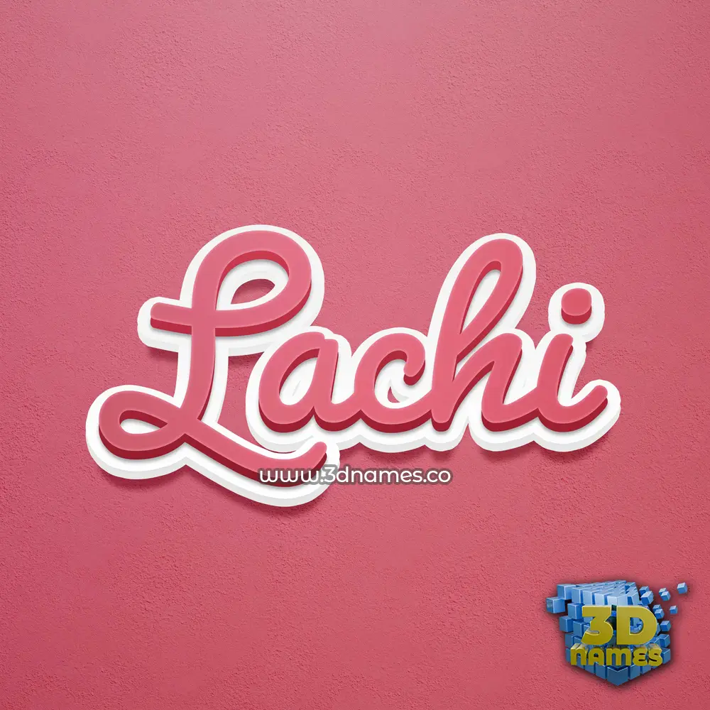 lachi in Red Scribble style - 3D name wallpaper