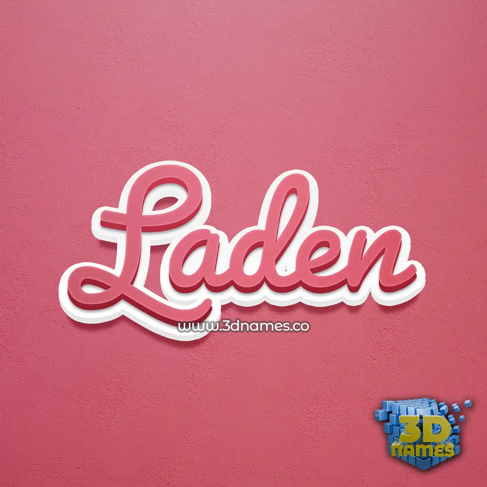 laden in Red Scribble style - 3D name wallpaper laden in Red Scribble style - 3D name wallpaper