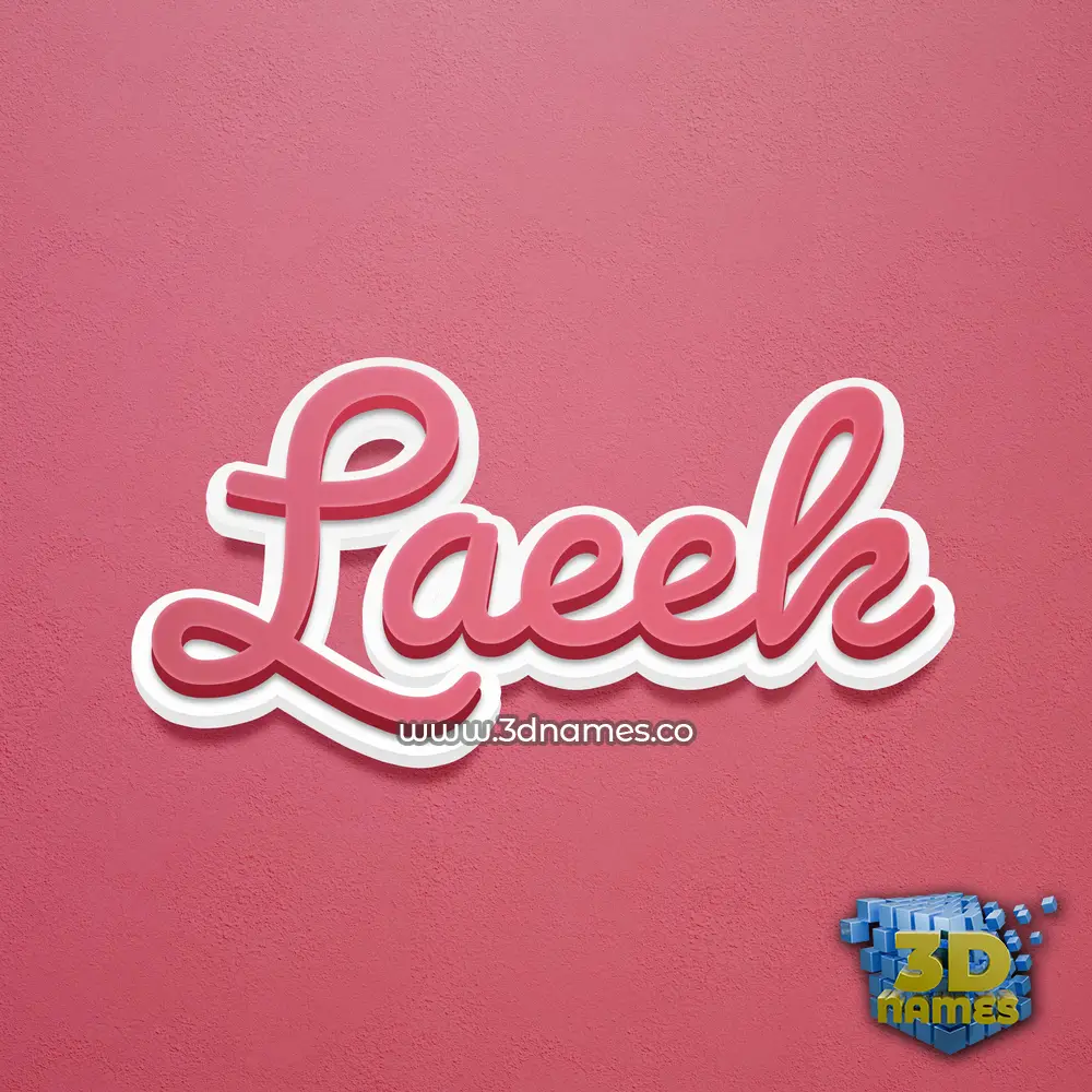 laeek in Red Scribble style - 3D name wallpaper laeek in Red Scribble style - 3D name wallpaper