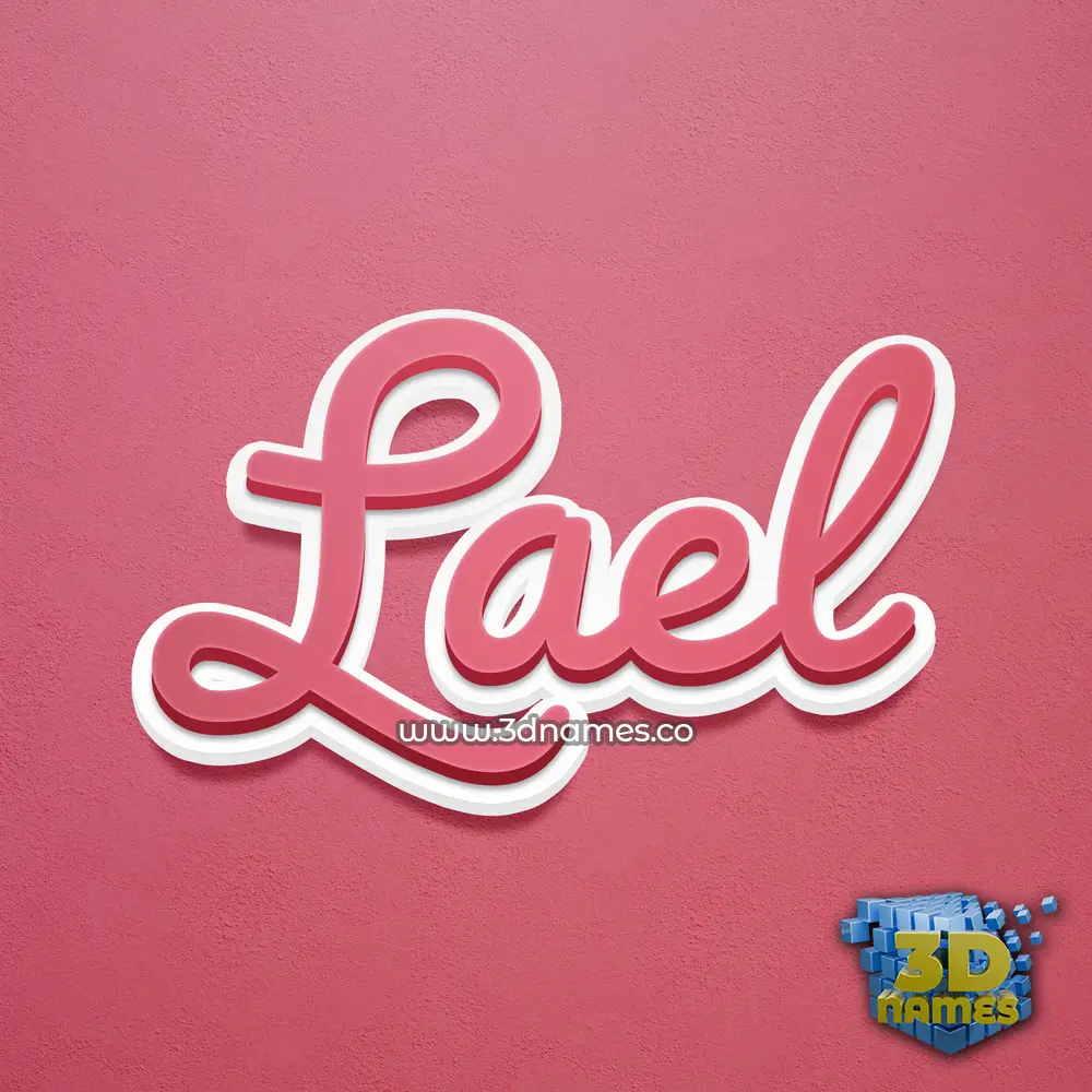 lael in Red Scribble style - 3D name wallpaper