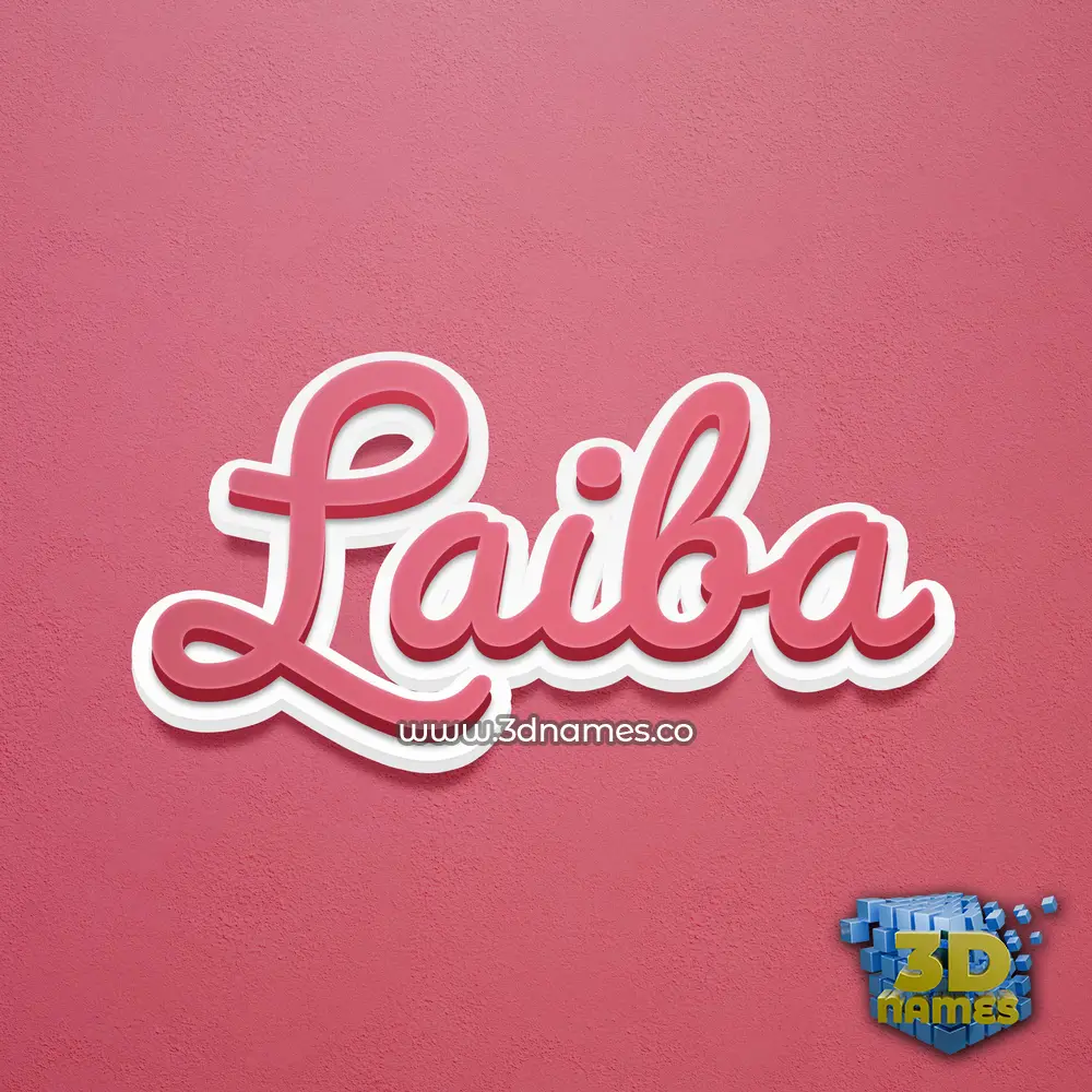 laiba in Red Scribble style - 3D name wallpaper laiba in Red Scribble style - 3D name wallpaper
