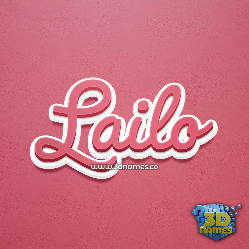 lailo in Red Scribble style - 3D name wallpaper
