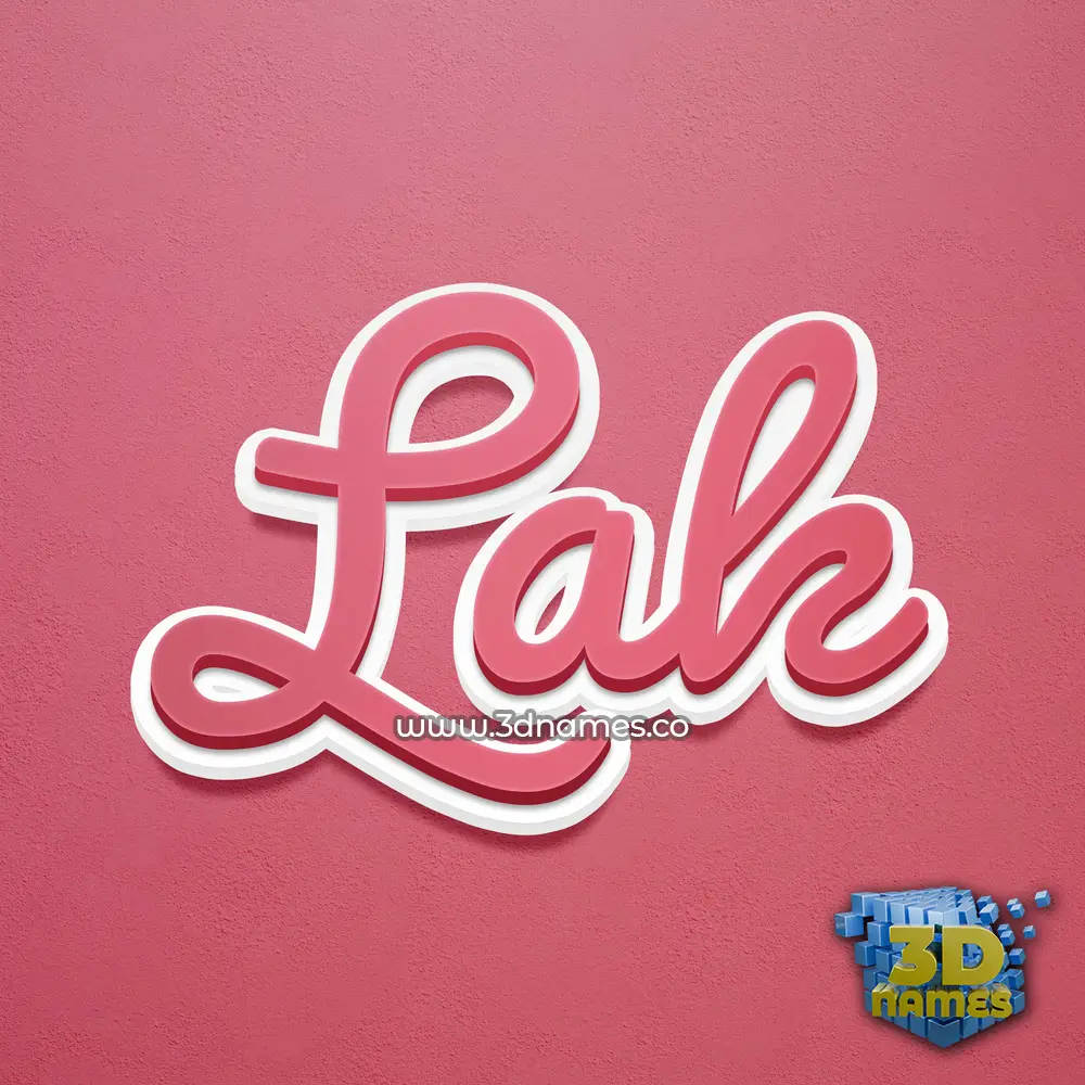 lak in Red Scribble style - 3D name wallpaper