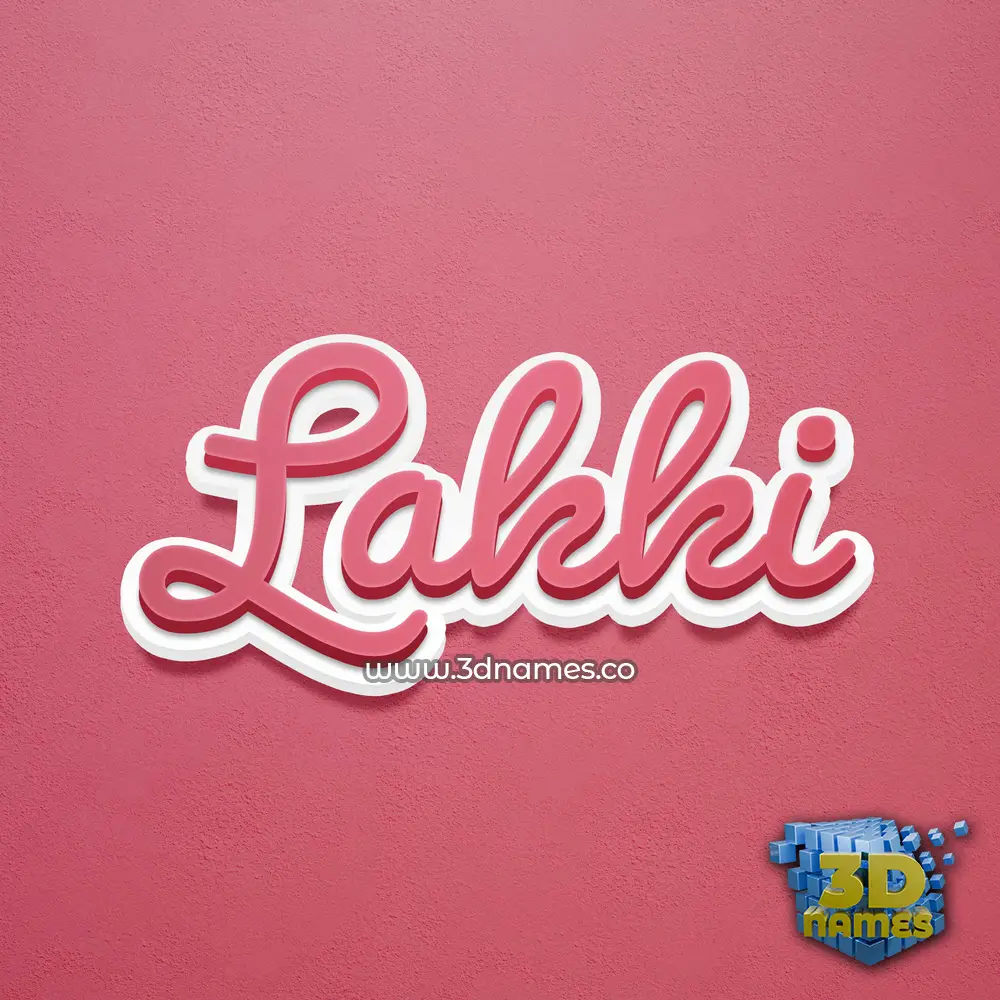 lakki in Red Scribble style - 3D name wallpaper