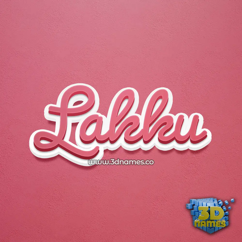 lakku in Red Scribble style - 3D name wallpaper