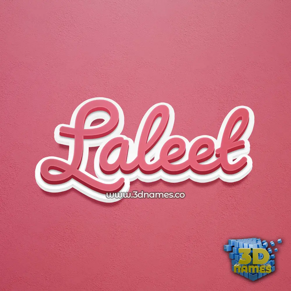 laleet in Red Scribble style - 3D name wallpaper
