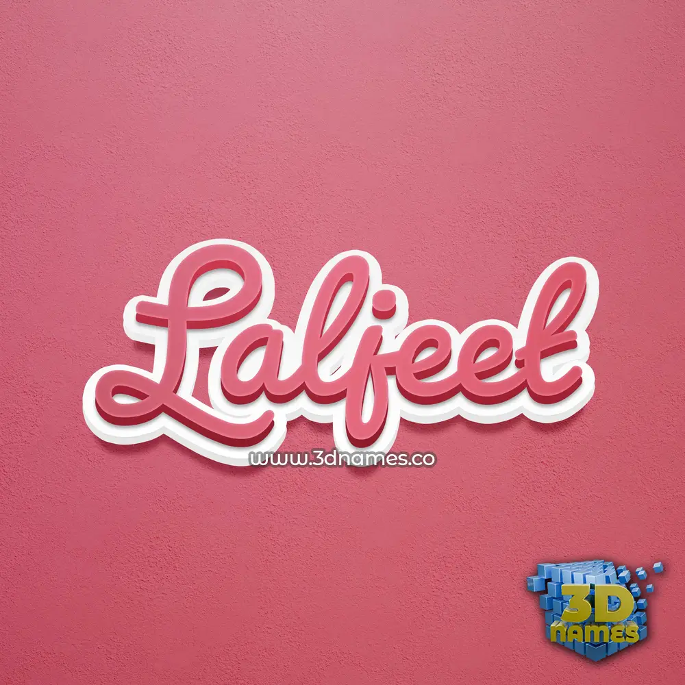 laljeet in Red Scribble style - 3D name wallpaper