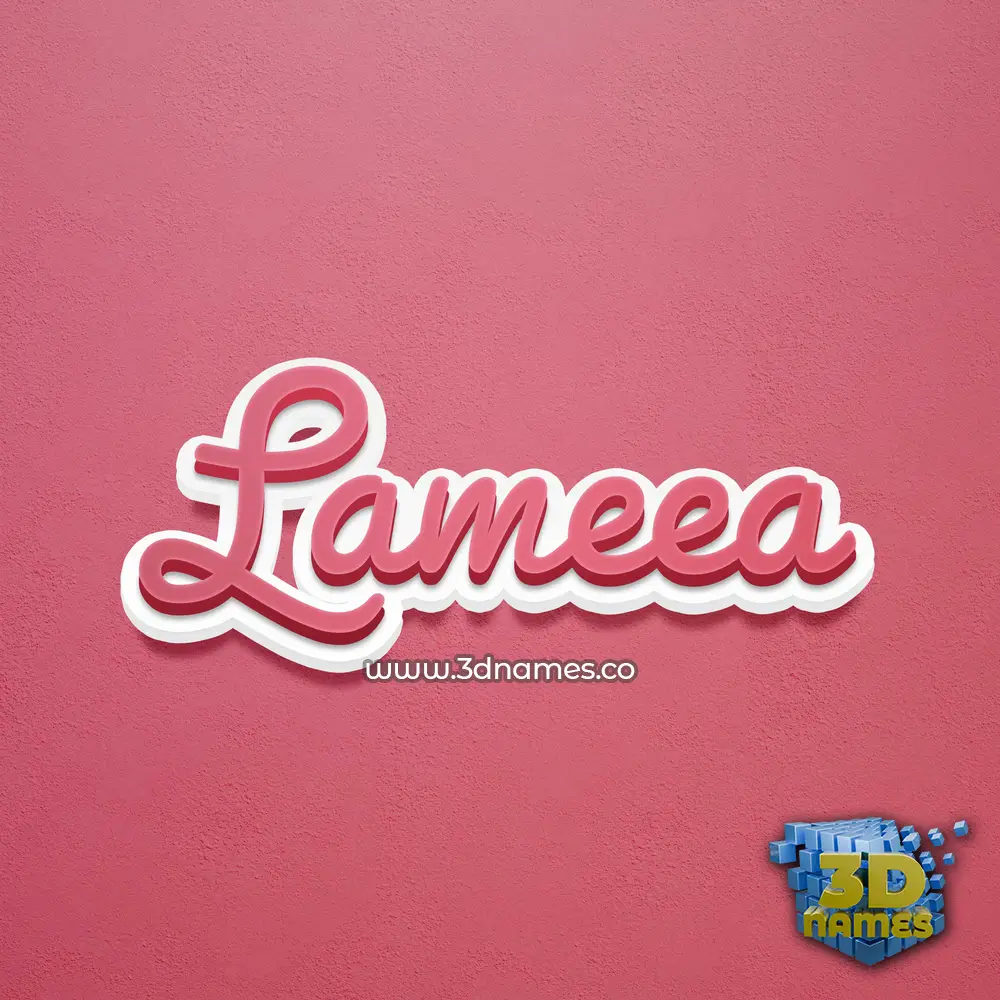 lameea in Red Scribble style - 3D name wallpaper