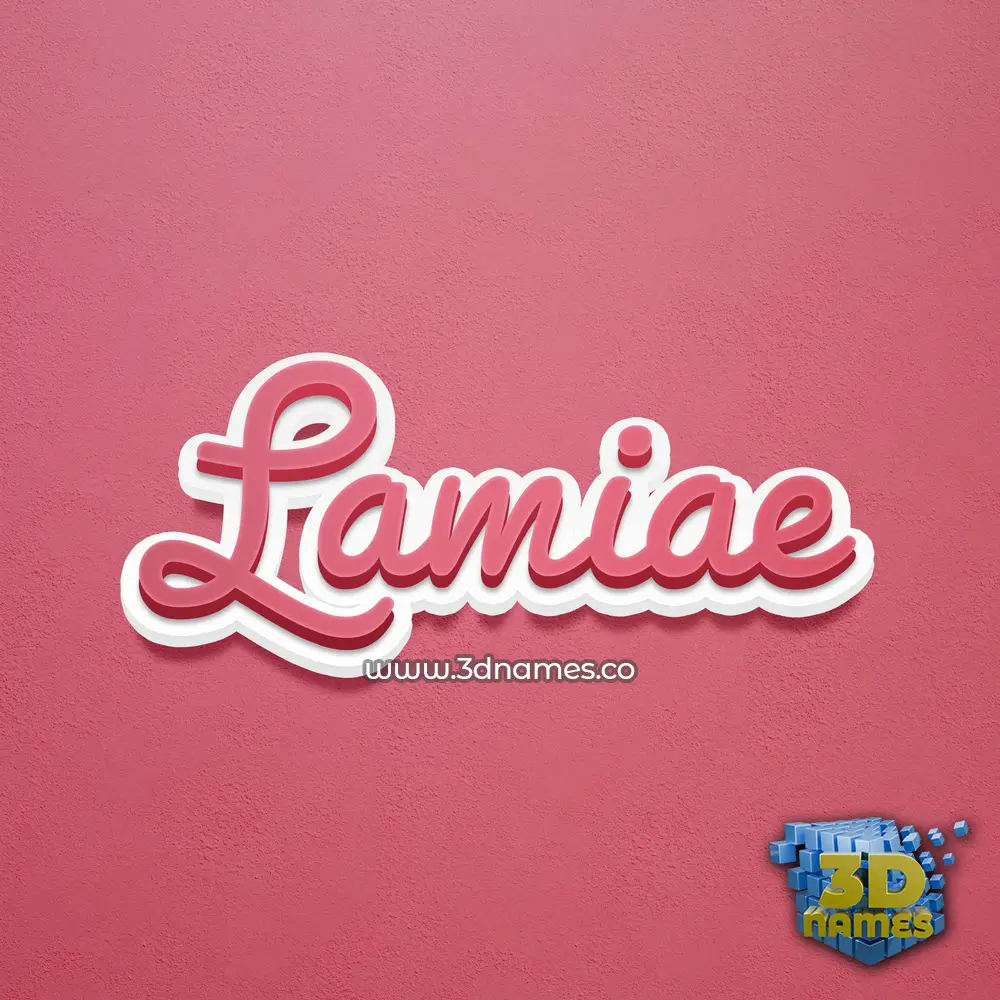 lamiae in Red Scribble style - 3D name wallpaper