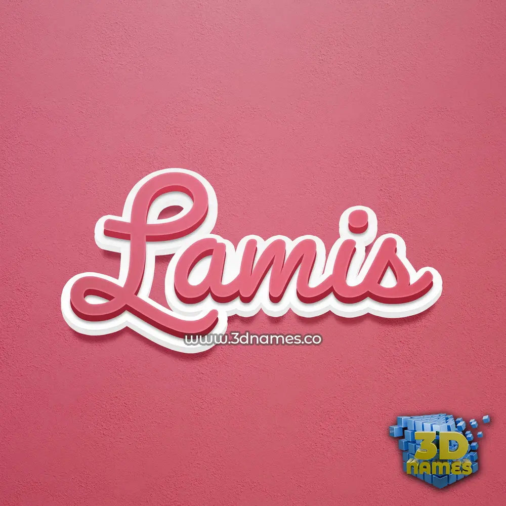 lamis in Red Scribble style - 3D name wallpaper lamis in Red Scribble style - 3D name wallpaper