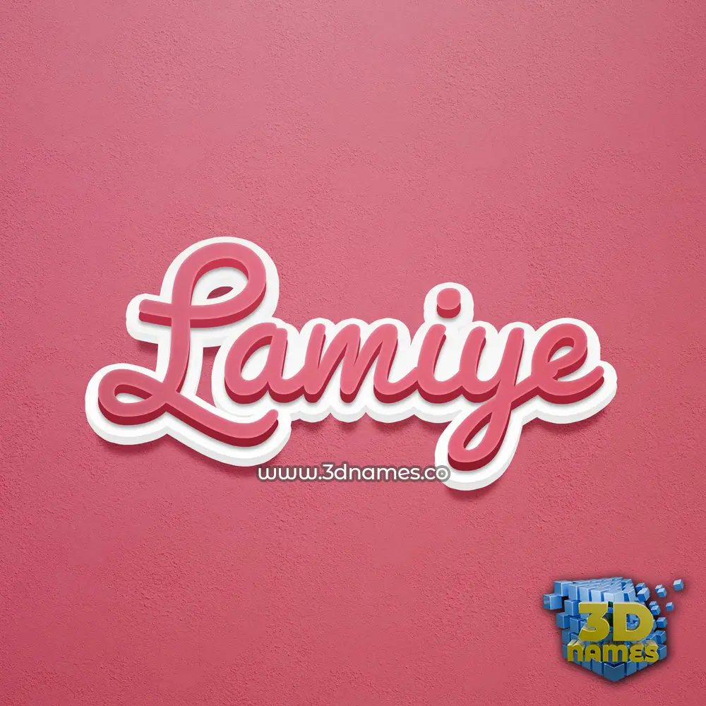 lamiye in Red Scribble style - 3D name wallpaper