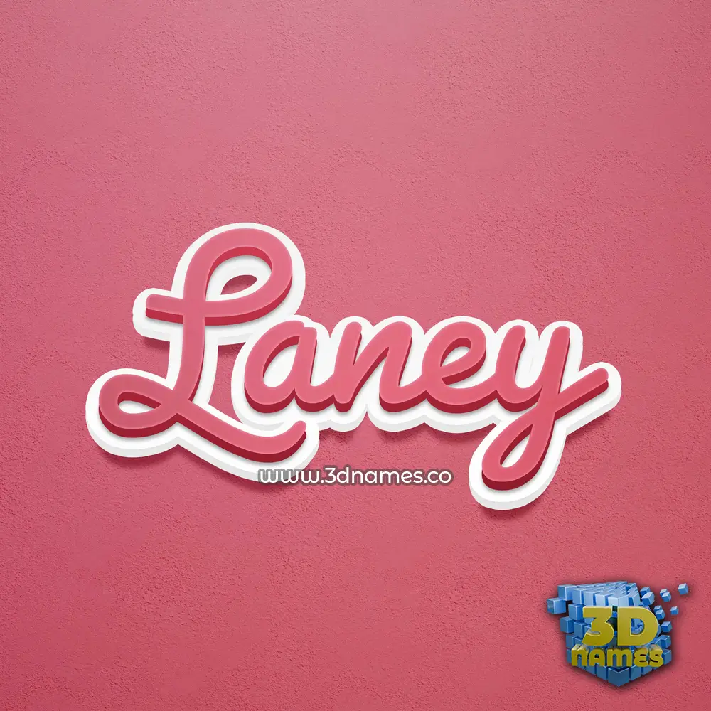 laney in Red Scribble style - 3D name wallpaper
