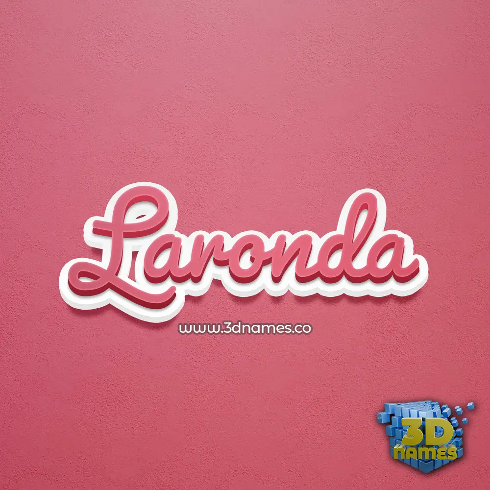 laronda in Red Scribble style - 3D name wallpaper
