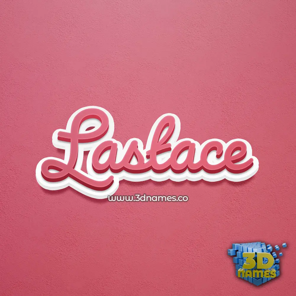 lastace in Red Scribble style - 3D name wallpaper
