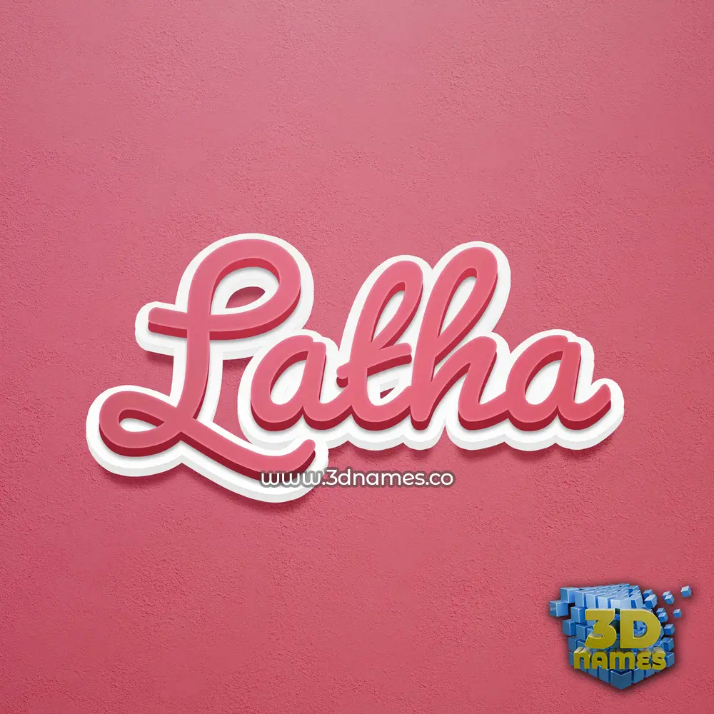 latha in Red Scribble style - 3D name wallpaper latha in Red Scribble style - 3D name wallpaper