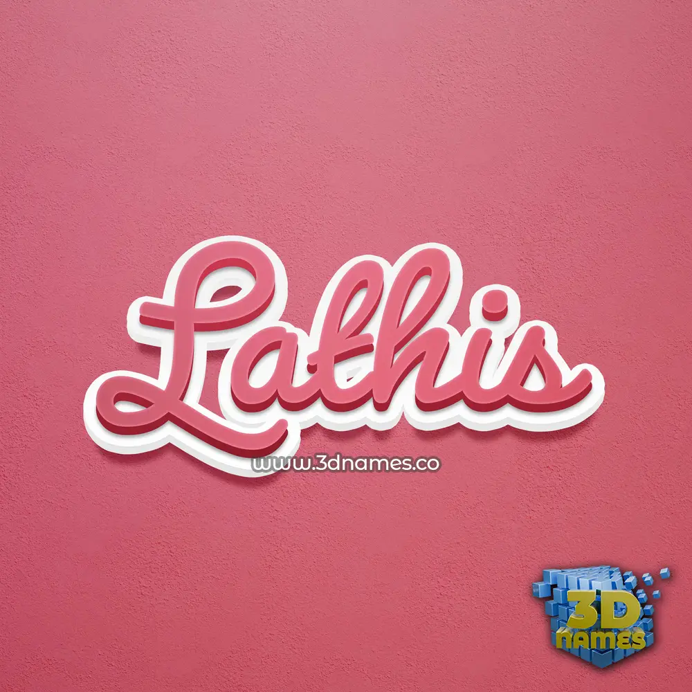 lathis in Red Scribble style - 3D name wallpaper lathis in Red Scribble style - 3D name wallpaper