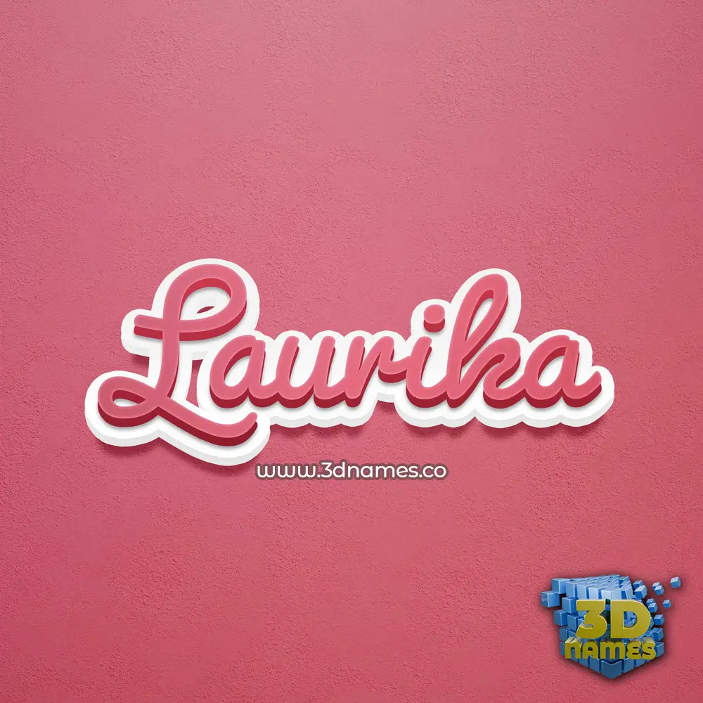 laurika in Red Scribble style - 3D name wallpaper
