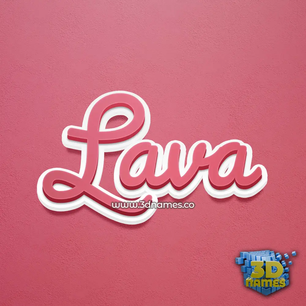 lava in Red Scribble style - 3D name wallpaper