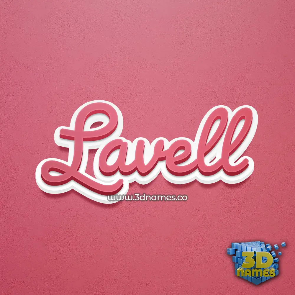 lavell in Red Scribble style - 3D name wallpaper