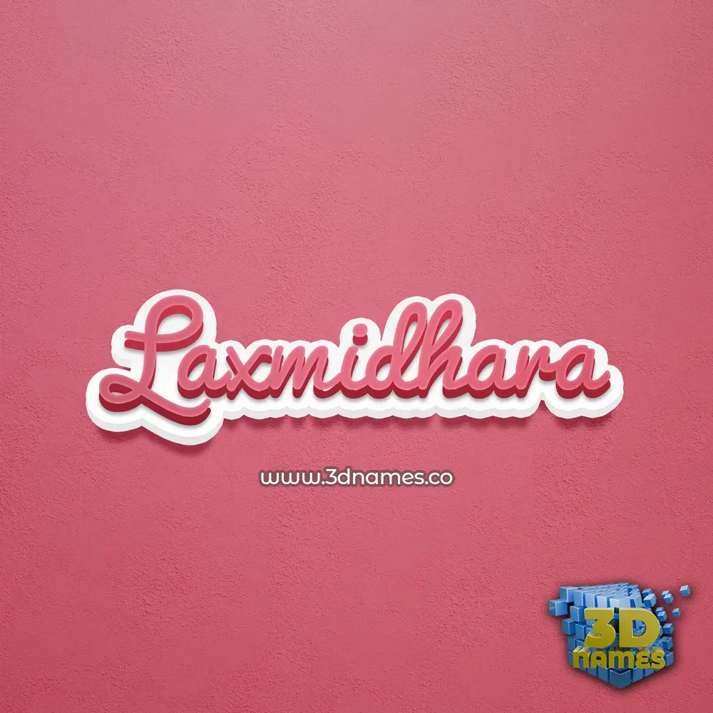 laxmidhara in Red Scribble style - 3D name wallpaper
