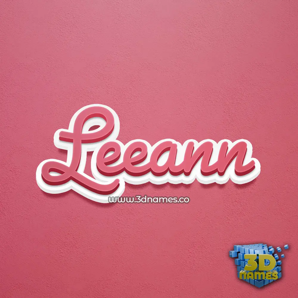 leeann in Red Scribble style - 3D name wallpaper