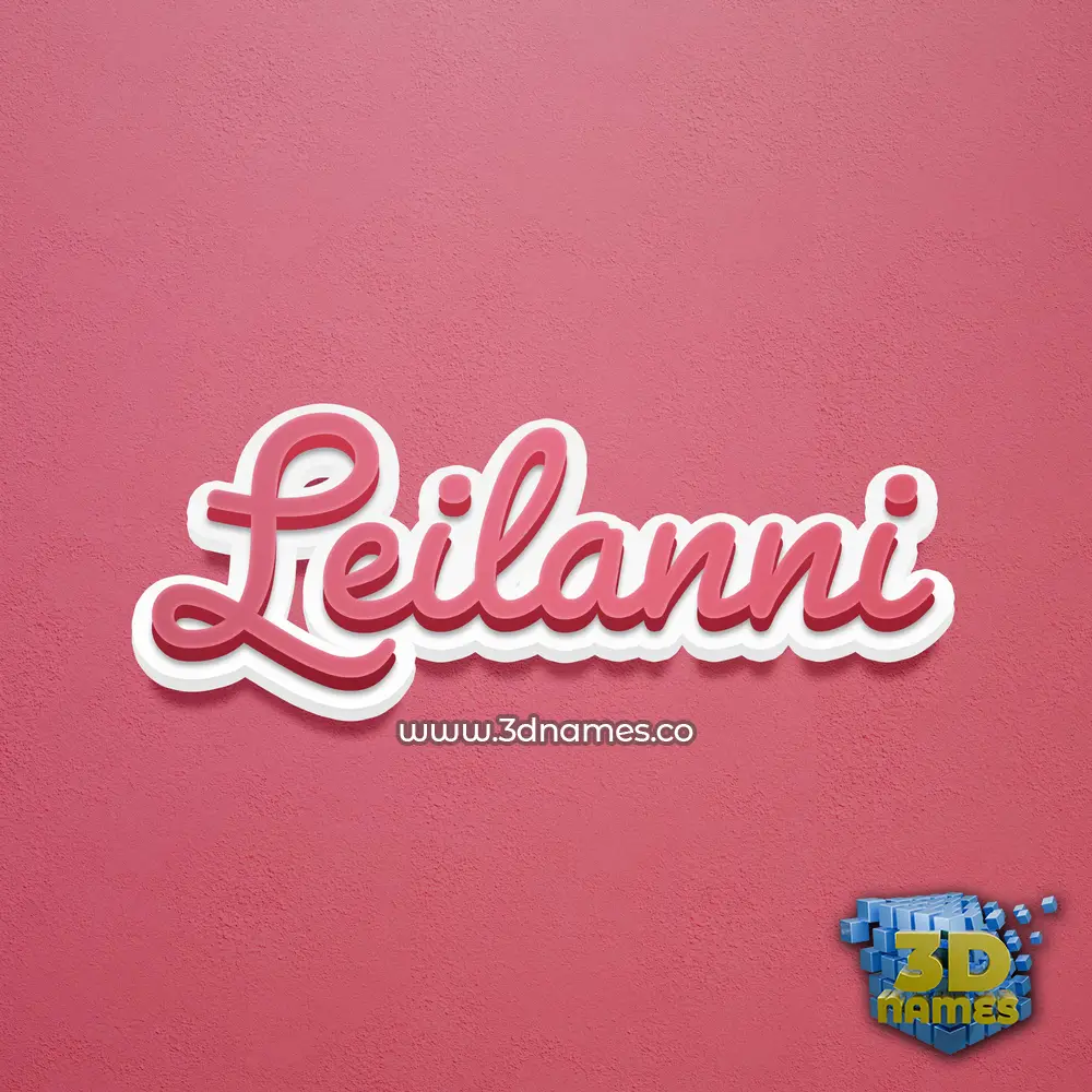 leilanni in Red Scribble style - 3D name wallpaper