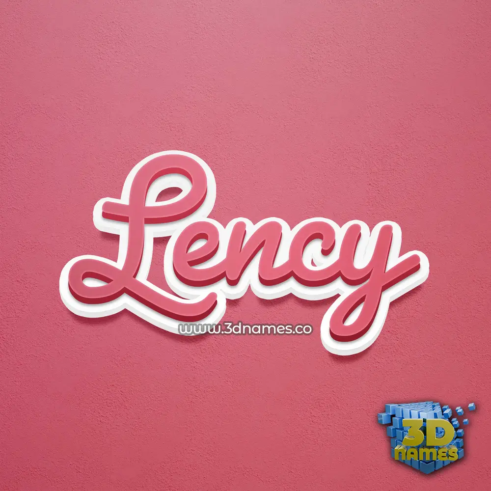 lency in Red Scribble style - 3D name wallpaper lency in Red Scribble style - 3D name wallpaper