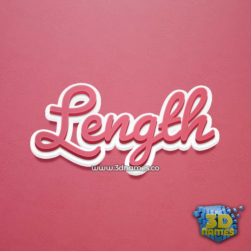 length in Red Scribble style - 3D name wallpaper length in Red Scribble style - 3D name wallpaper