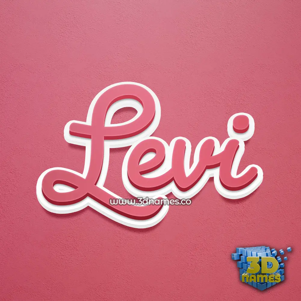 levi in Red Scribble style - 3D name wallpaper levi in Red Scribble style - 3D name wallpaper