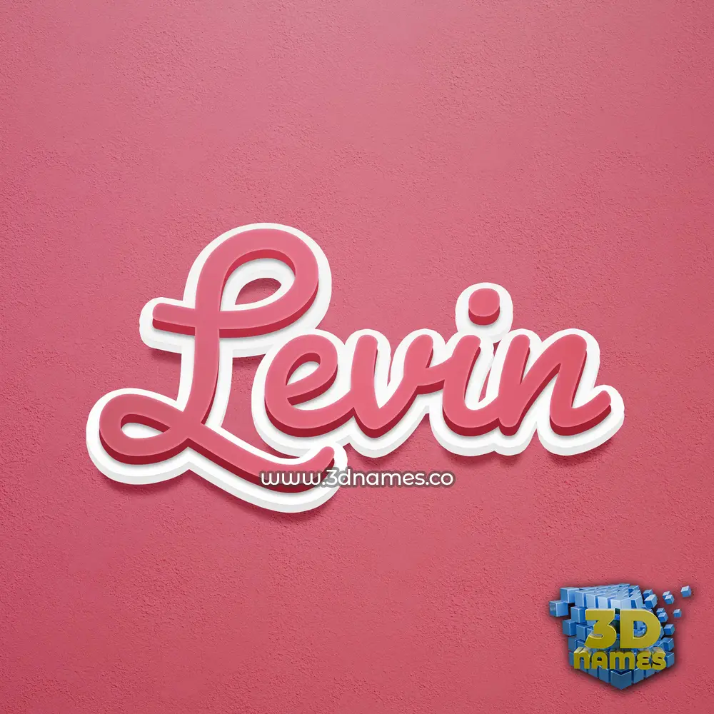 levin in Red Scribble style - 3D name wallpaper levin in Red Scribble style - 3D name wallpaper