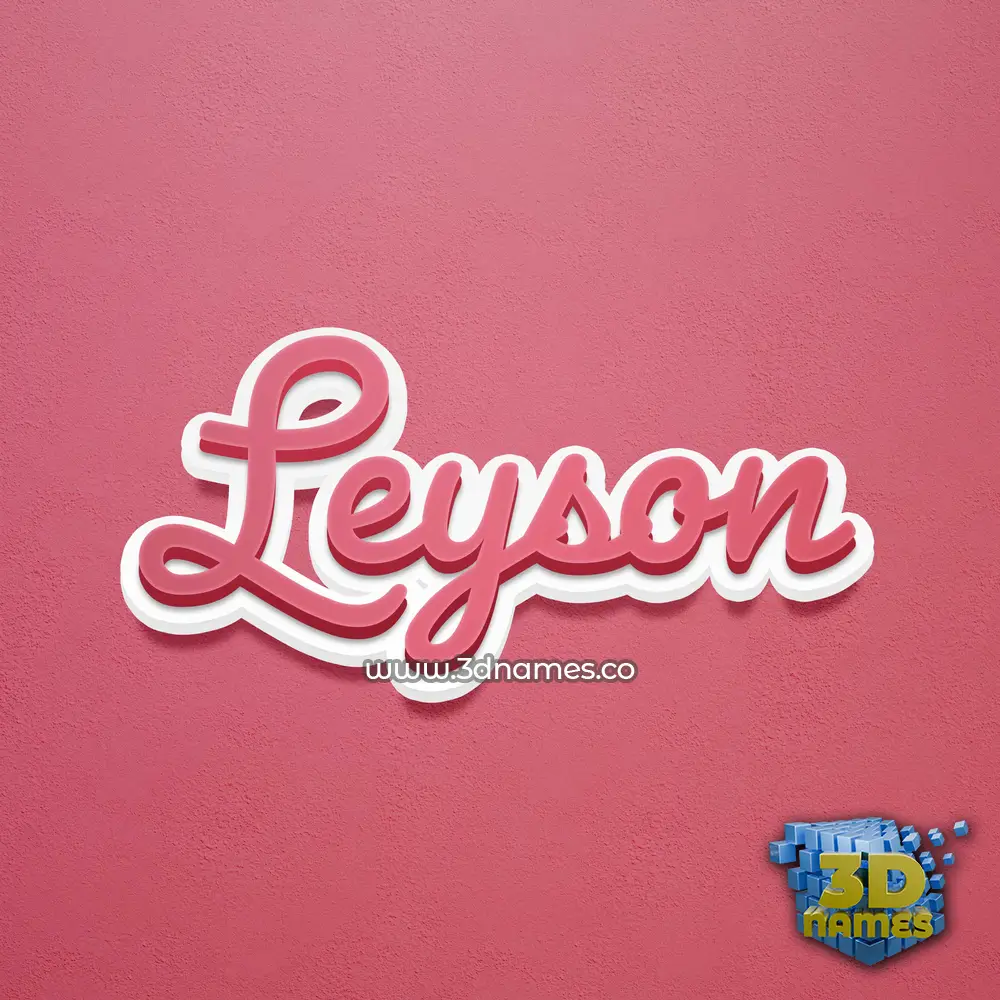 leyson in Red Scribble style - 3D name wallpaper